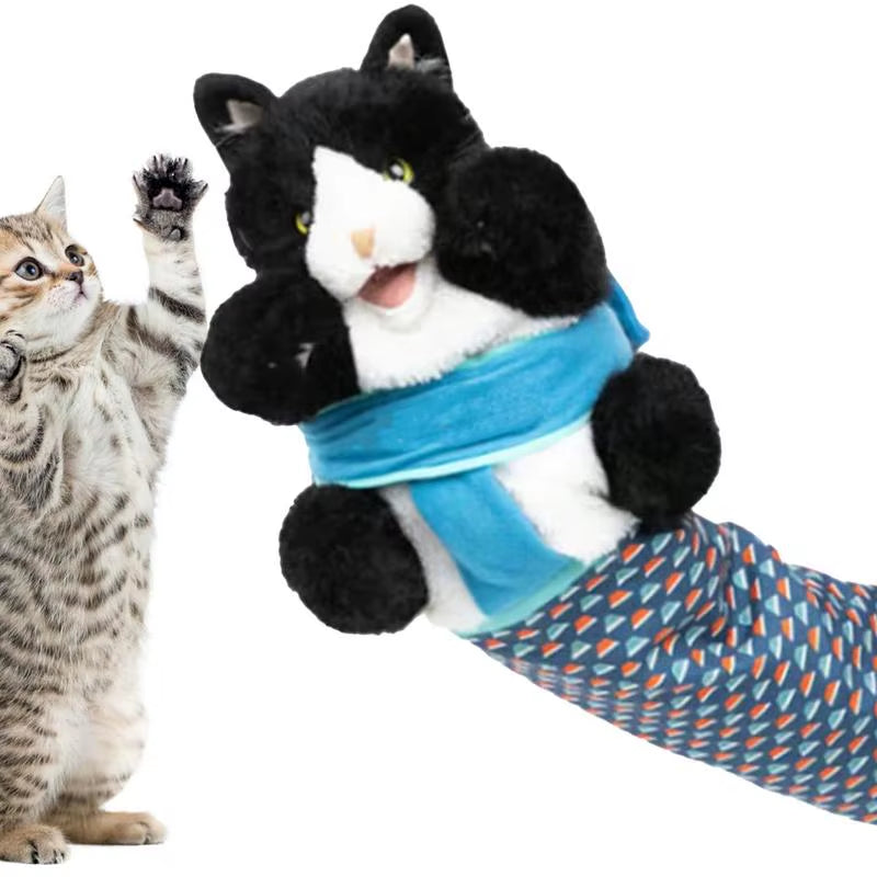 Interactive Plush Cat Wrestling Glove Toy - Fun and Durable Playtime for Your Feline Friend!
