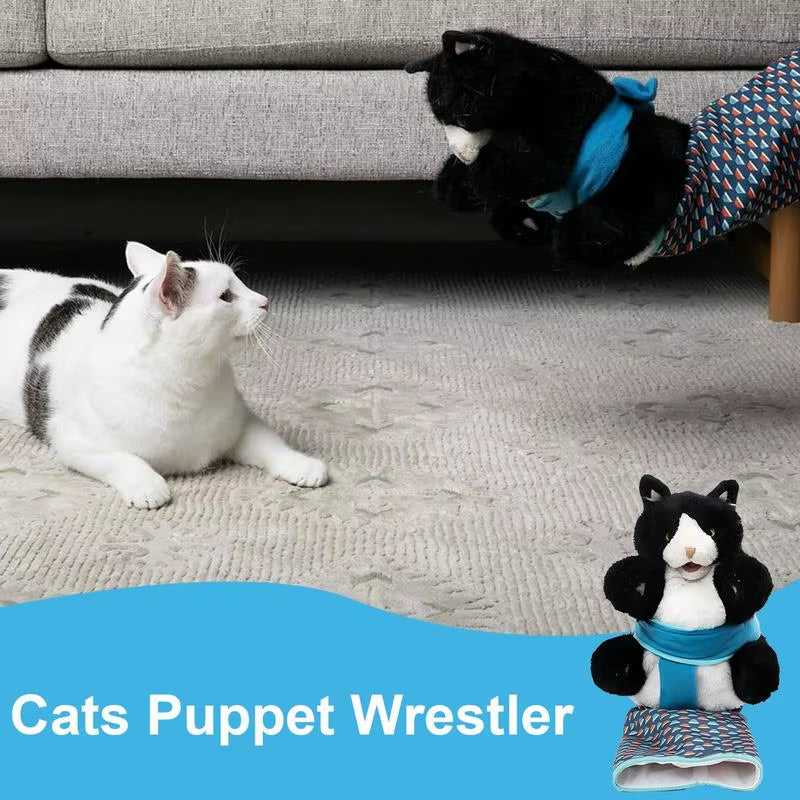 Interactive Plush Cat Wrestling Glove Toy - Fun and Durable Playtime for Your Feline Friend!