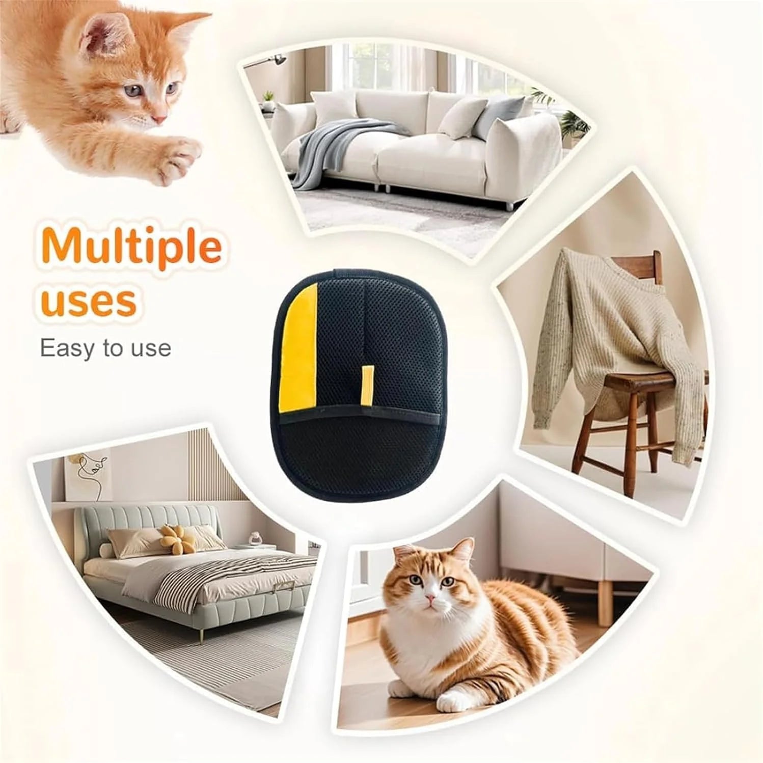 Transform Your Pet Grooming Routine with Dual-Sided Electrostatic Hair Removal Gloves!